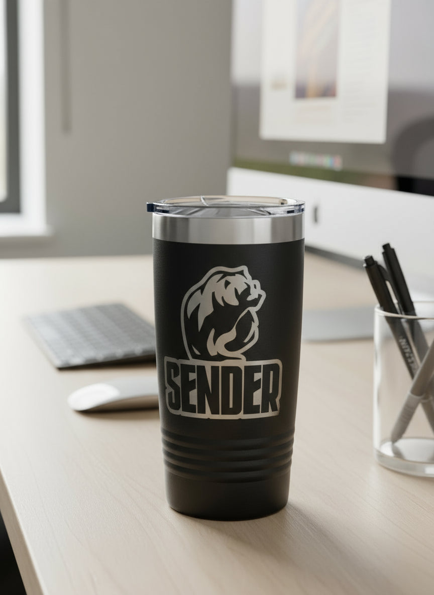 Sender Tumbler - Black 20 oz