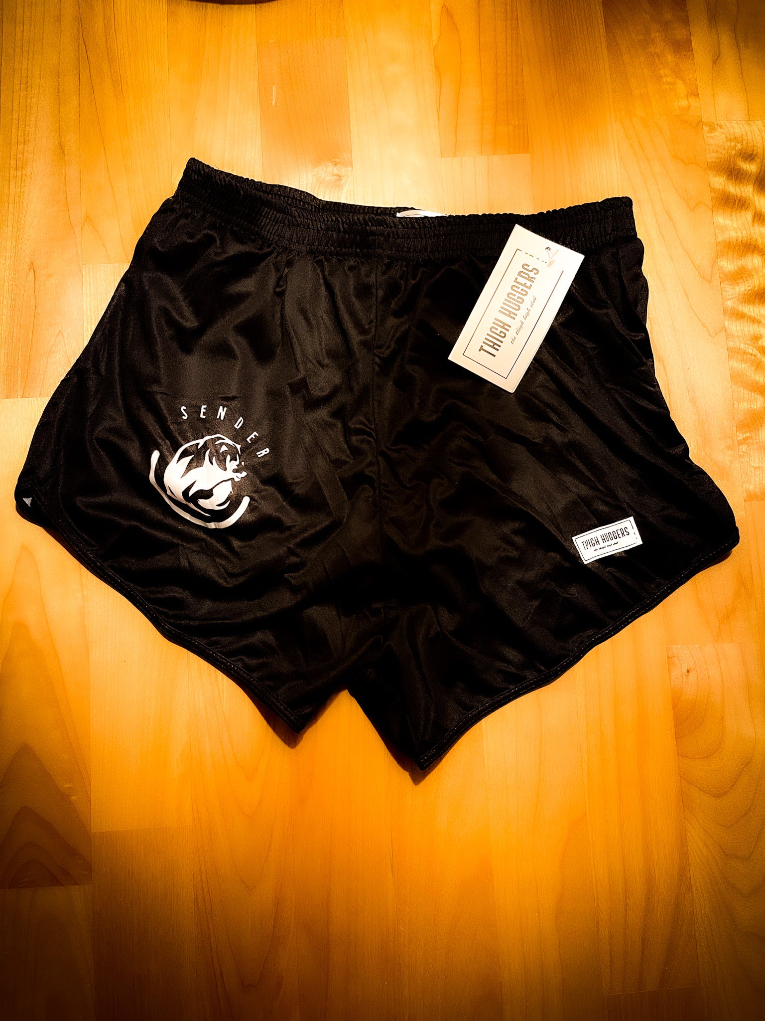 Sender Logo - Thigh Hugger's Shorts - Black
